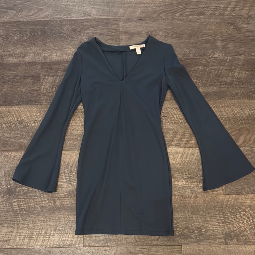 Forever 21 green Sheath Dress with Long Sleeve Bell Sleeves for Night Out